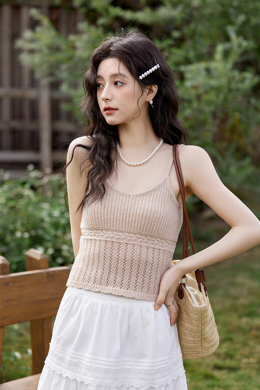 Spaghetti Strap Top and Cardigan Set