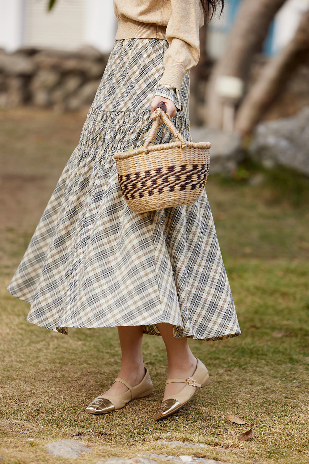 A Line Maxi Skirt for Women