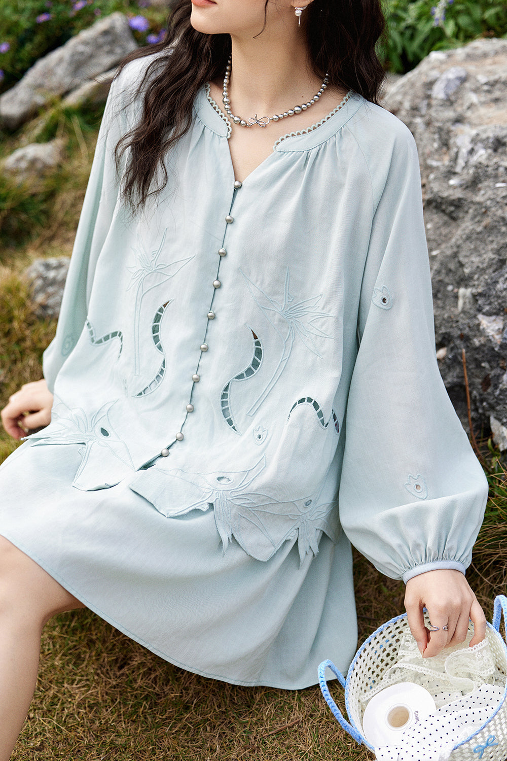 Blouse and Skirt Suit Set