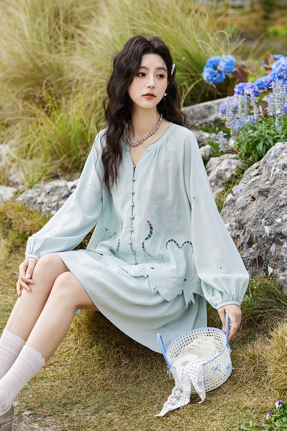 Blouse and Skirt Suit Set