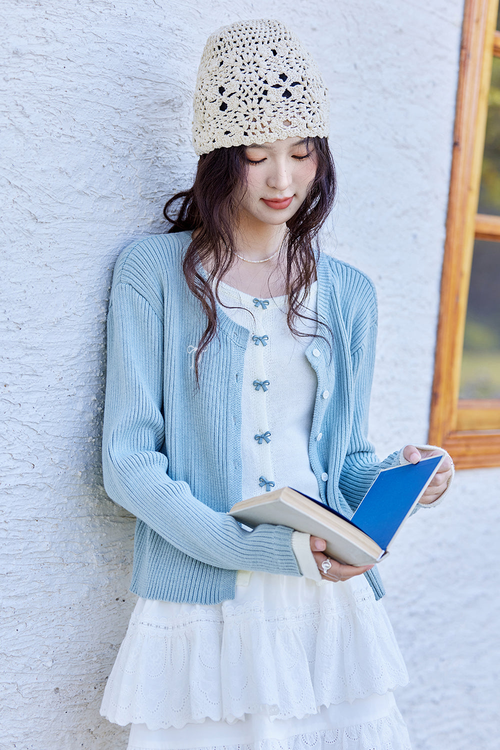 Fake Two Pieces Knit Shirt for Women
