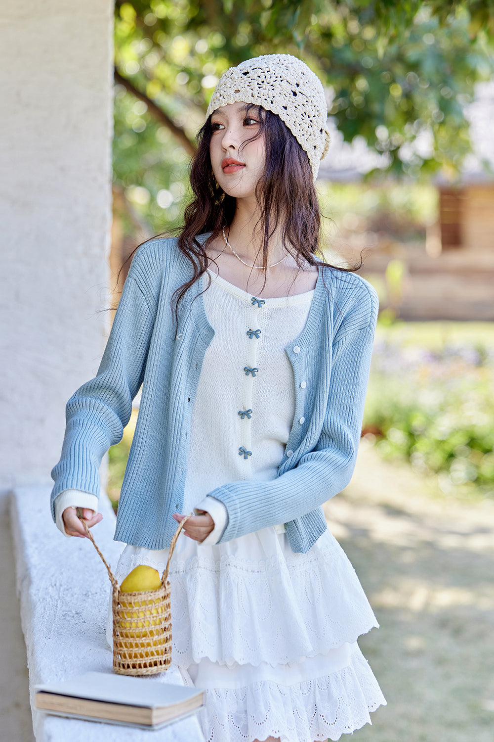 Fake Two Pieces Knit Shirt for Women