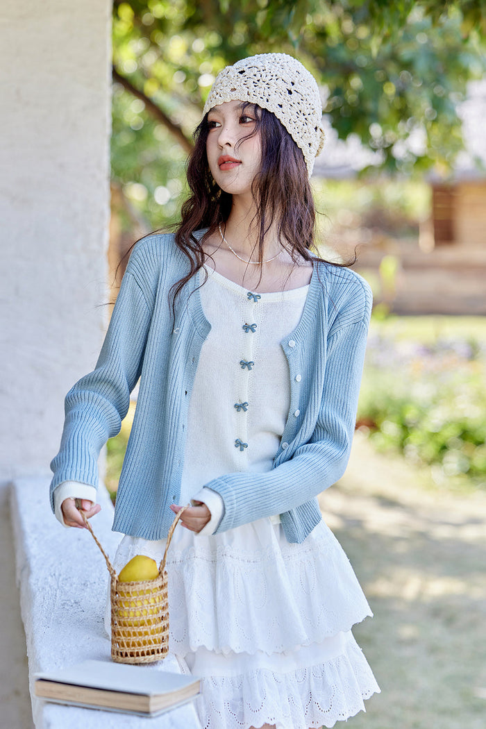 Fake Two Pieces Knit Shirt for Women