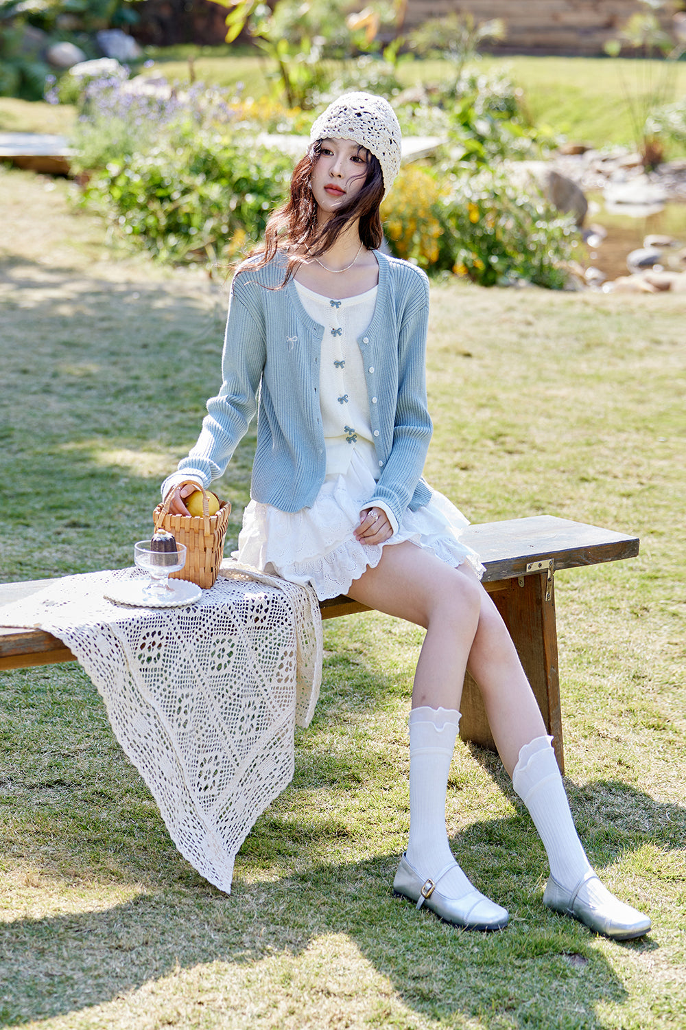 Fake Two Pieces Knit Shirt for Women