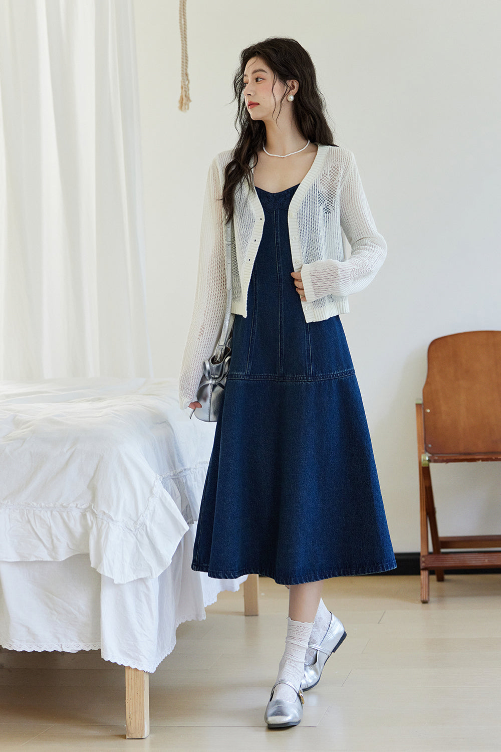 Spaghetti Strap Dress and Coat Set Separately Sold