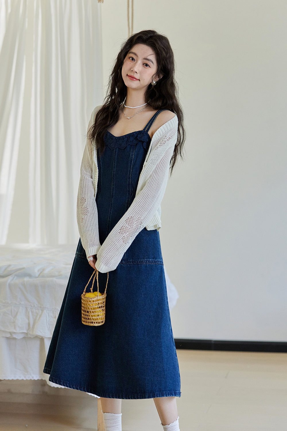 Spaghetti Strap Dress and Coat Set Separately Sold