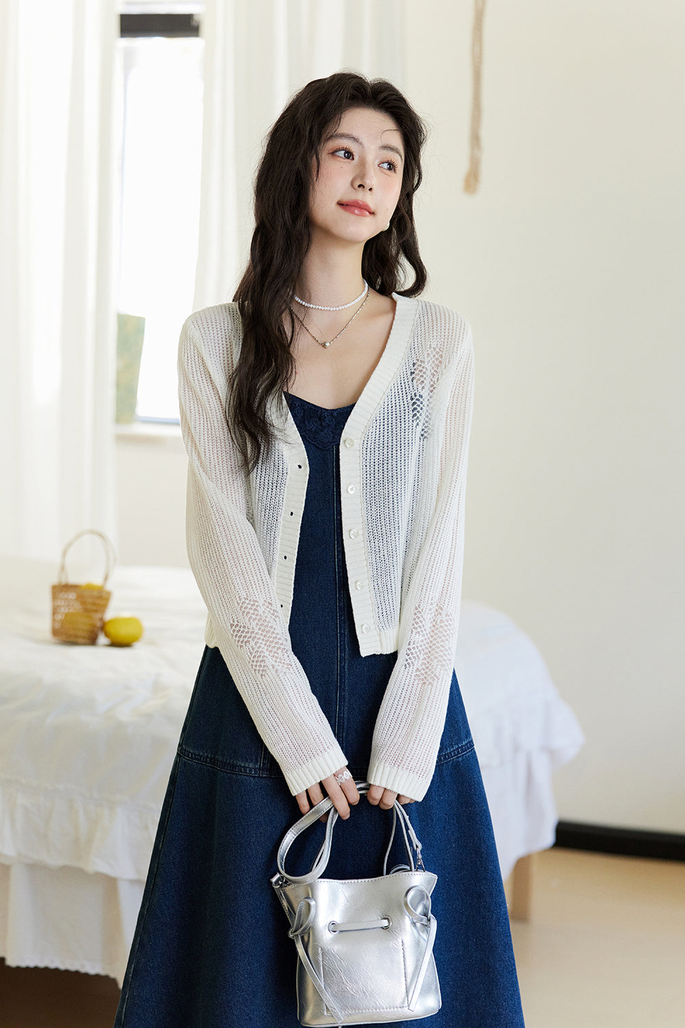 Spaghetti Strap Dress and Coat Set Separately Sold