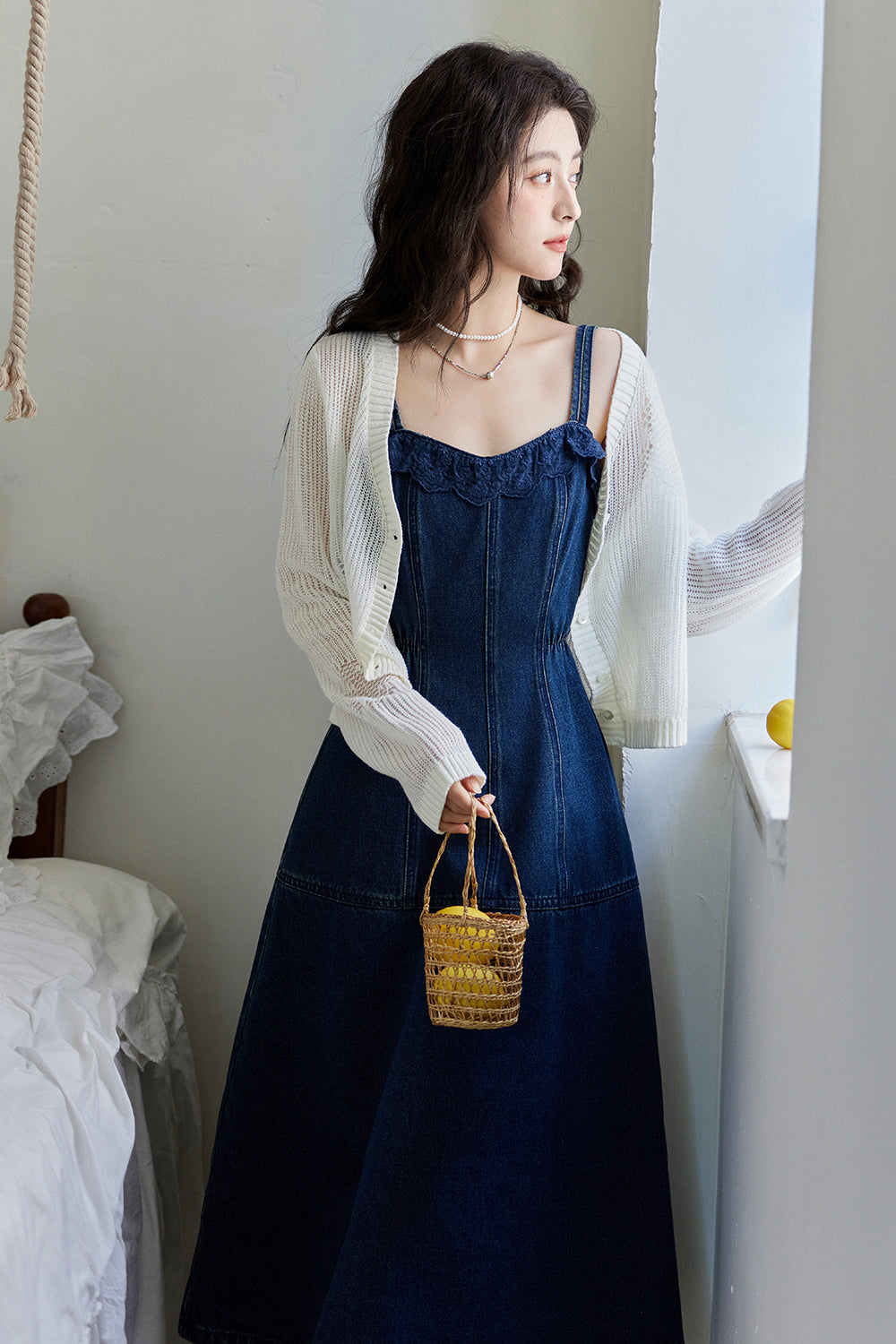 Spaghetti Strap Dress and Coat Set Separately Sold