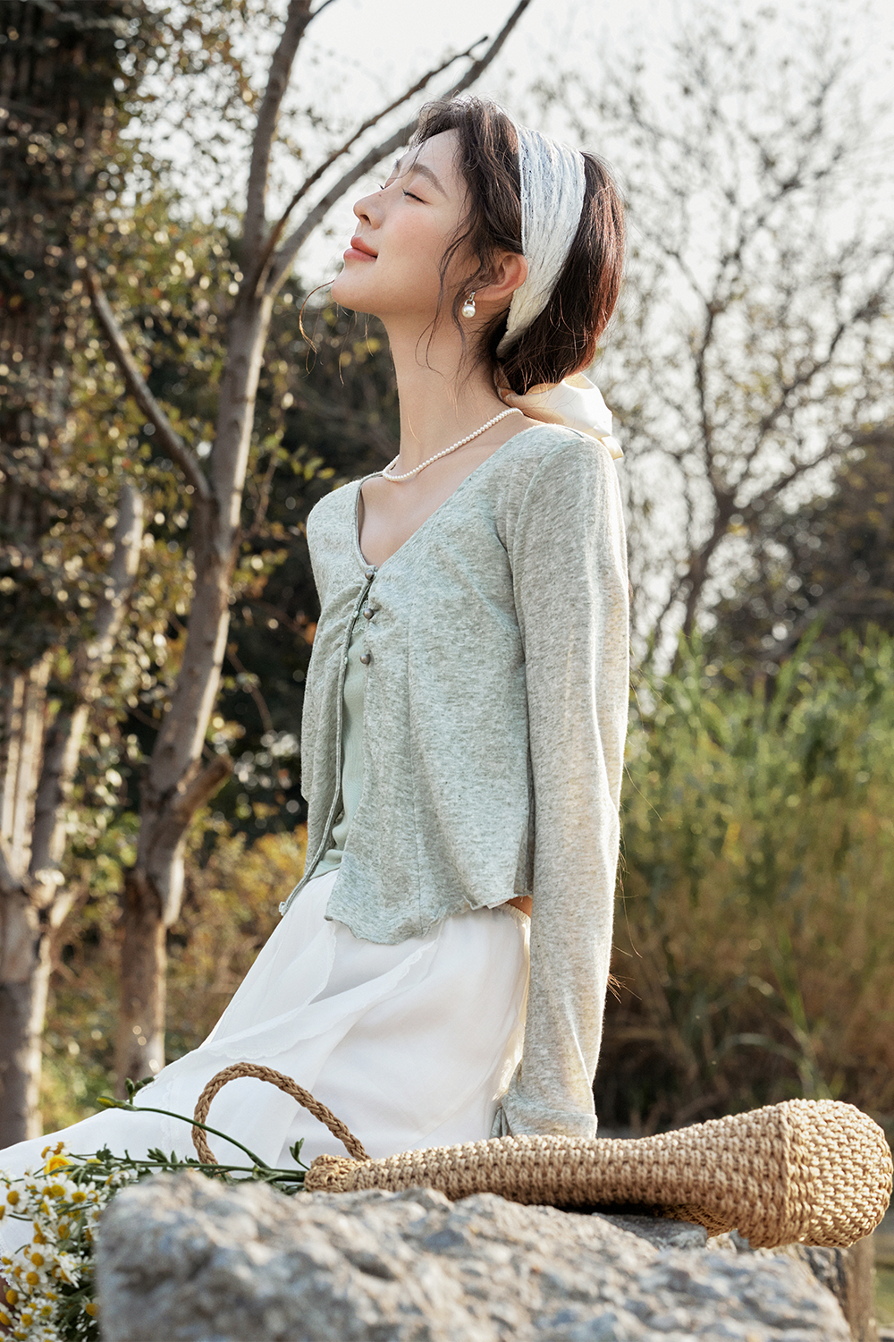 Knit Cardigan Suit for Women