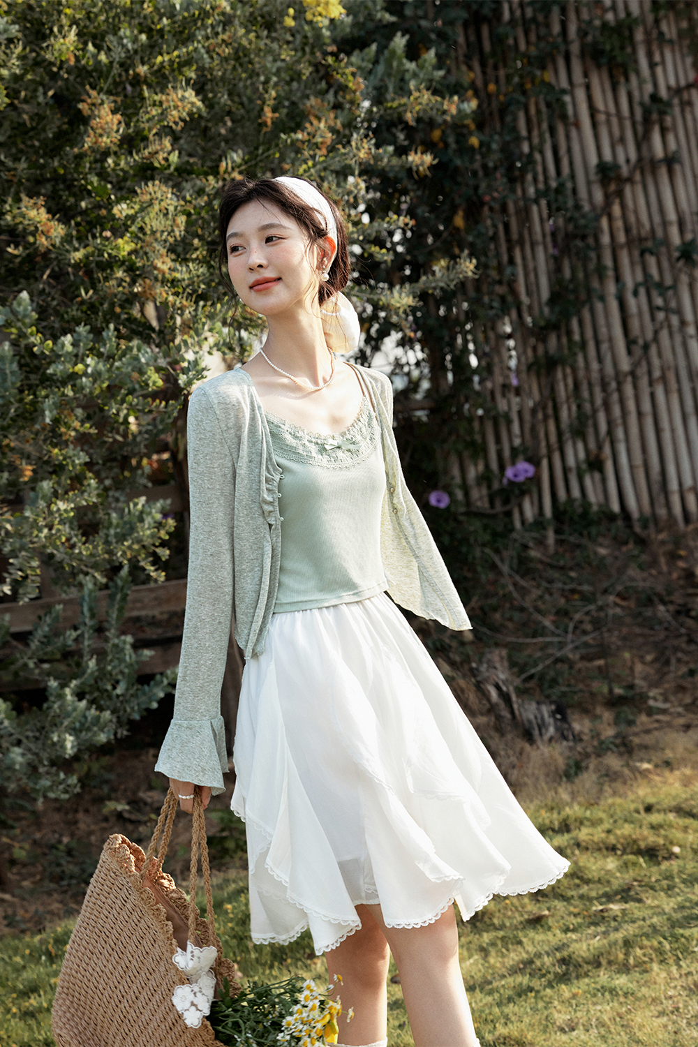 Knit Cardigan Suit for Women