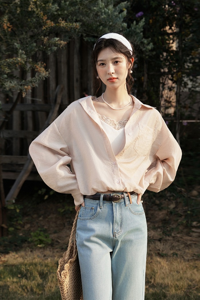 Shirt+Spaghetti Strap Top for Women