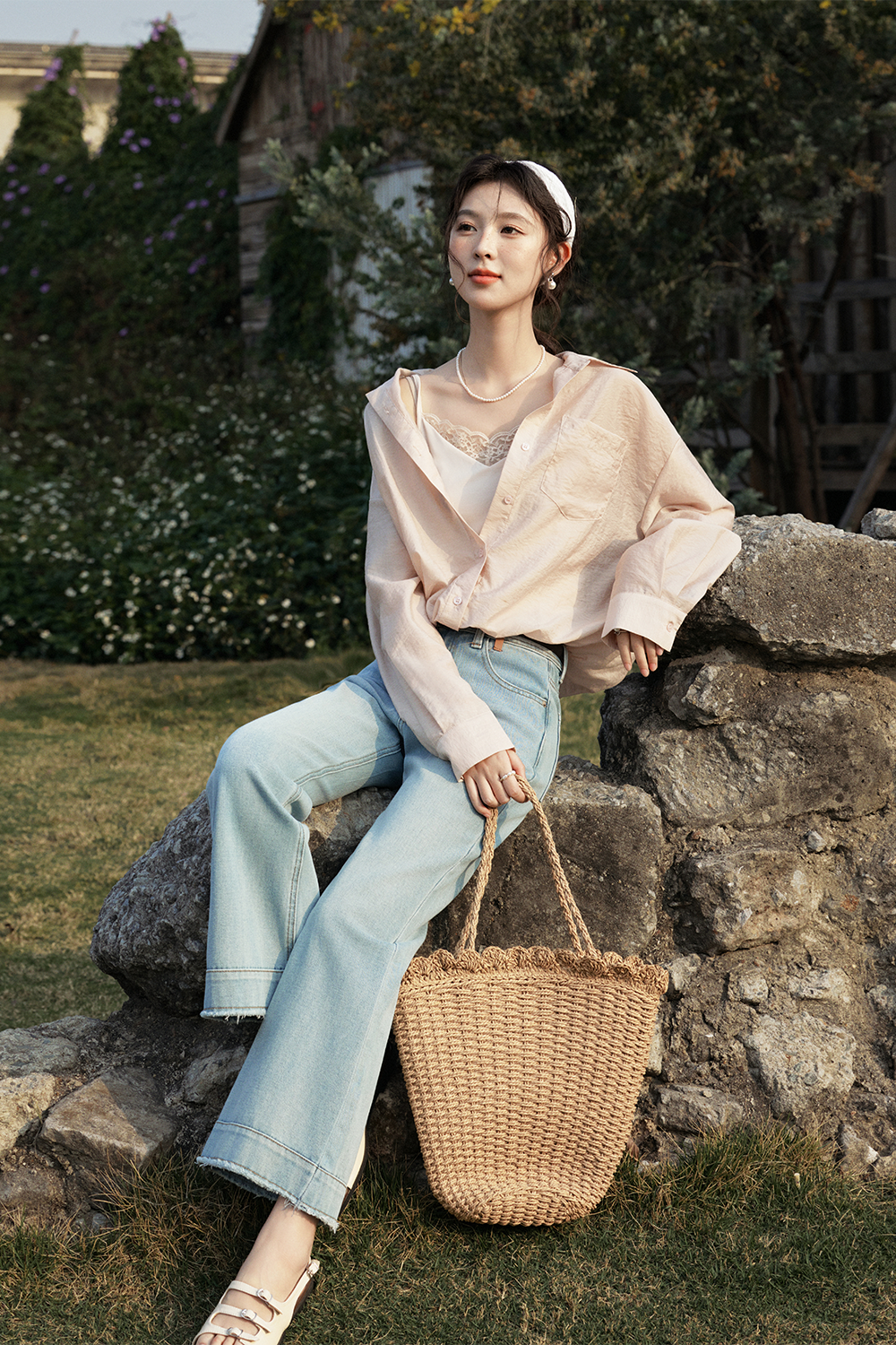 Shirt+Spaghetti Strap Top for Women