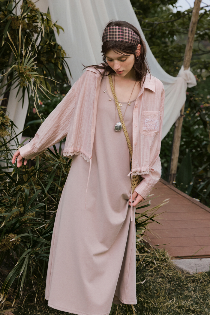 Spaghetti Strap Dress and Shirt Set Separately Sold