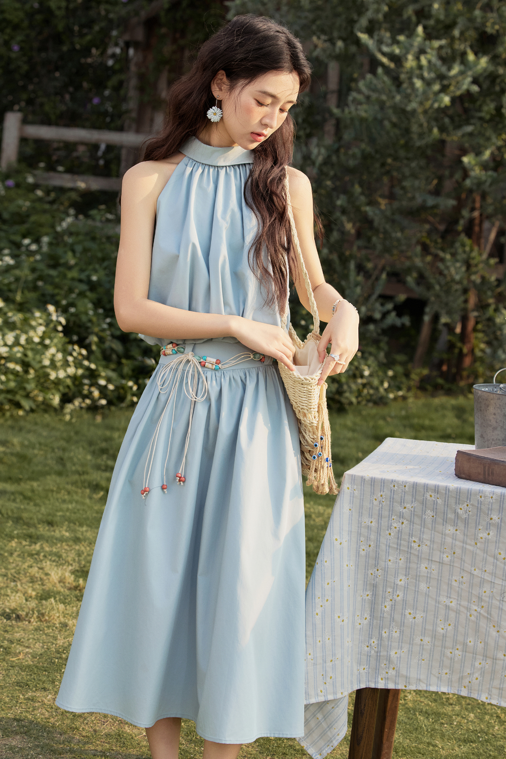 Halter Blouse and Skirt Set