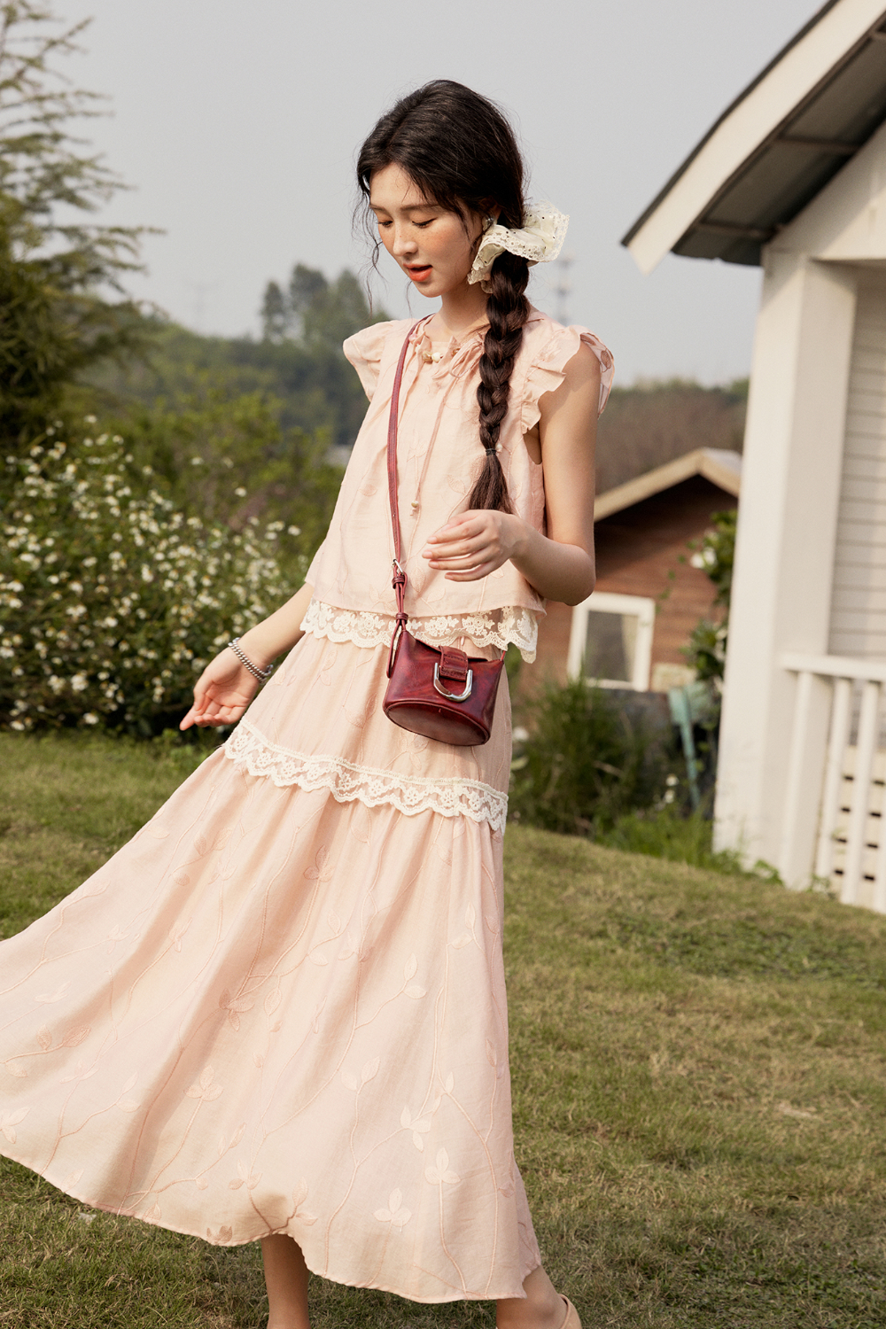 Blouse and Skirt Set