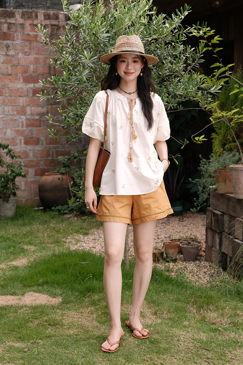 Blouse and Shorts Set