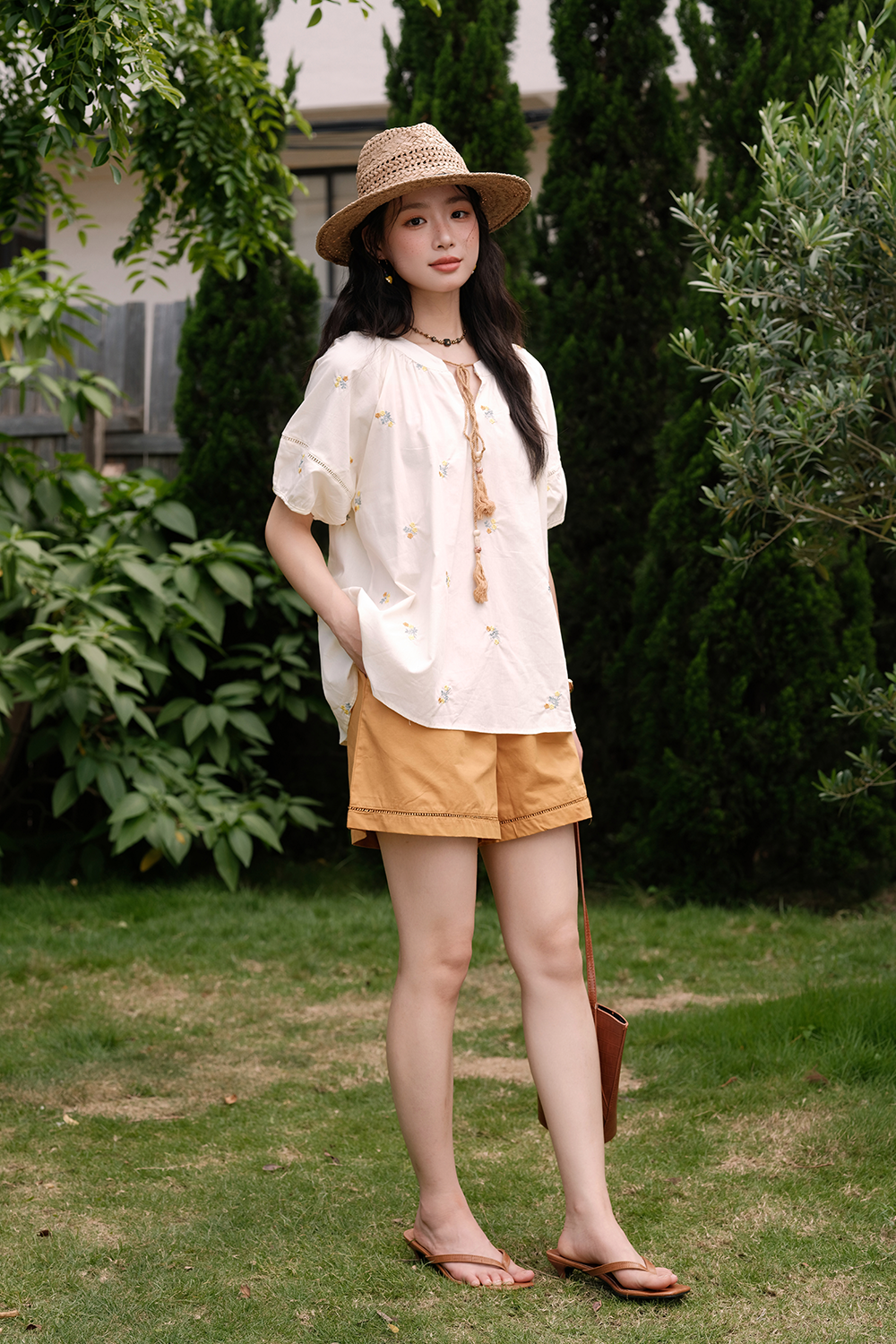 Blouse and Shorts Set