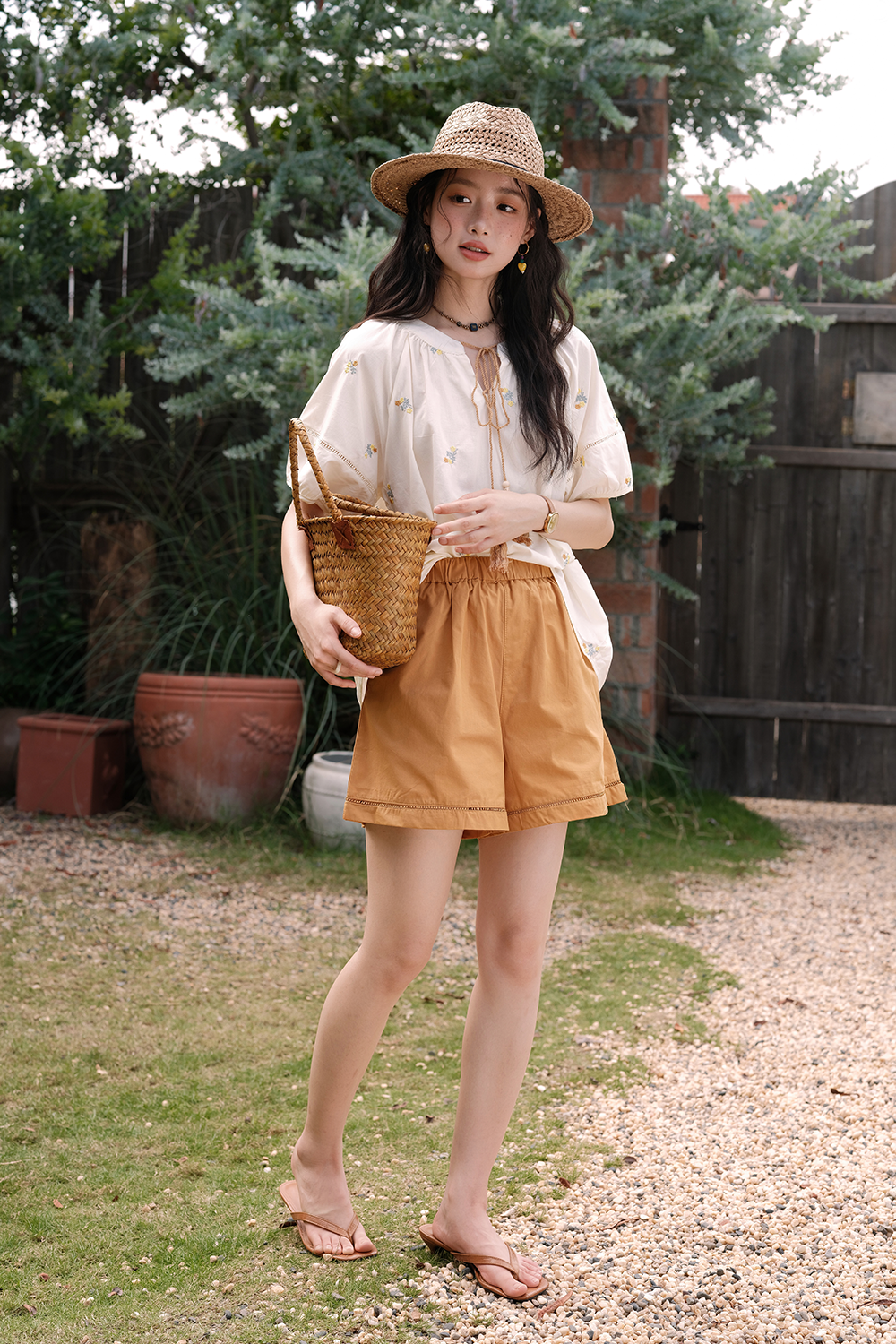 Blouse and Shorts Set