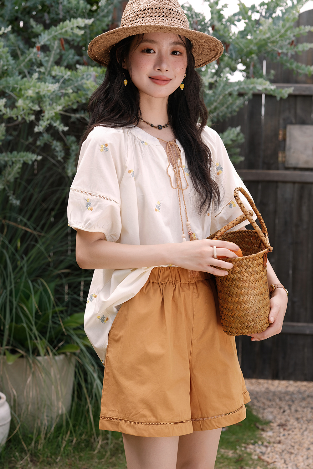 Blouse and Shorts Set