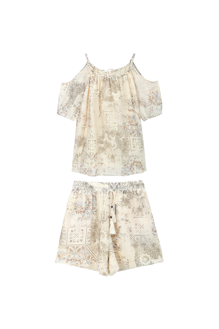 Blouse and Shorts Set