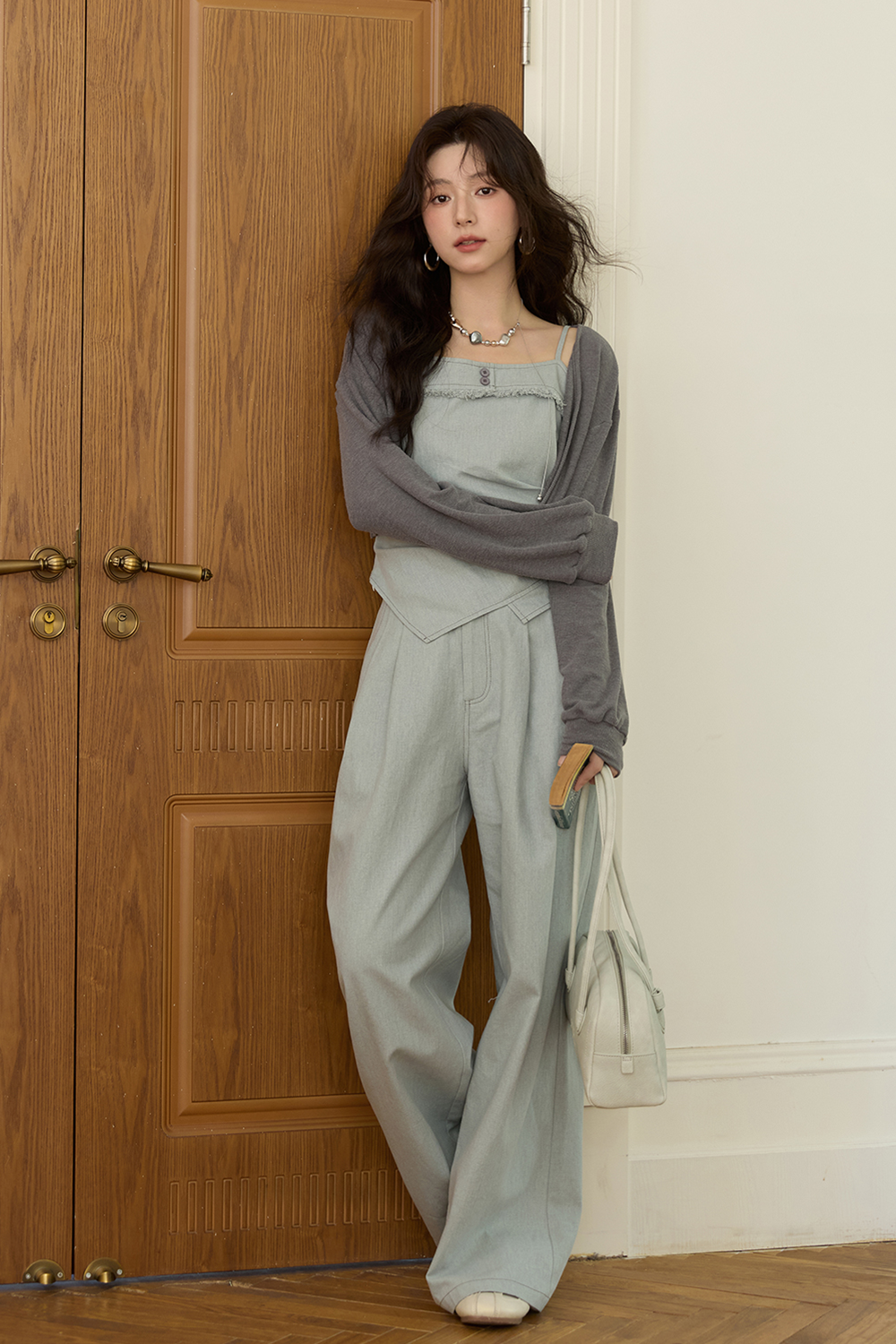 Suspender Set and Cardigan Sold Separately