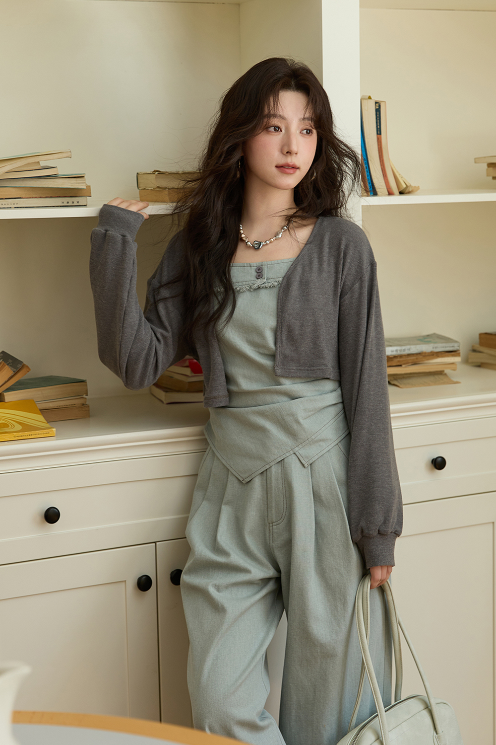 Suspender Set and Cardigan Sold Separately